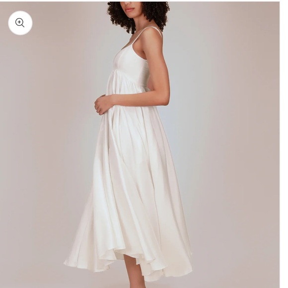 Azeeza Rachel Dress in White Silk - Picture 7 of 8